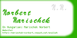 norbert marischek business card
